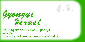 gyongyi hermel business card